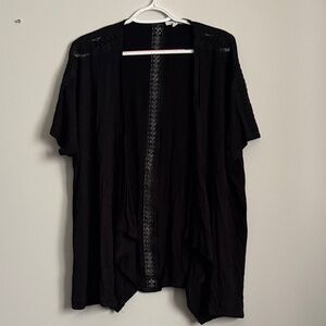 Maurices Black Lightweight Open-Front Camisole Cover-Up